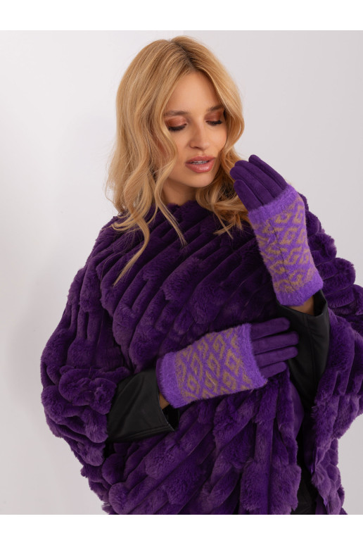 Pirštinės, tamsiai violetinės spalvos