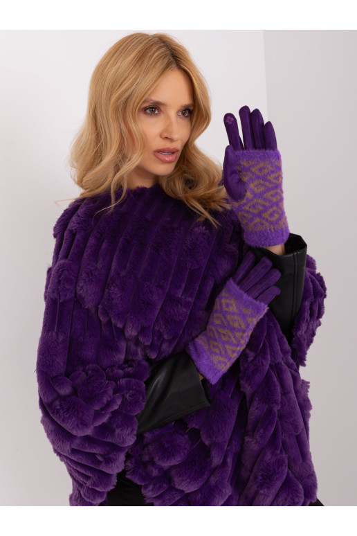 Pirštinės, tamsiai violetinės spalvos