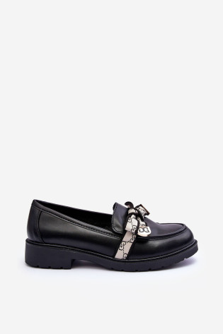 Odiniai Moteriški Brogues Mocasins Juodi S.Barski HY330