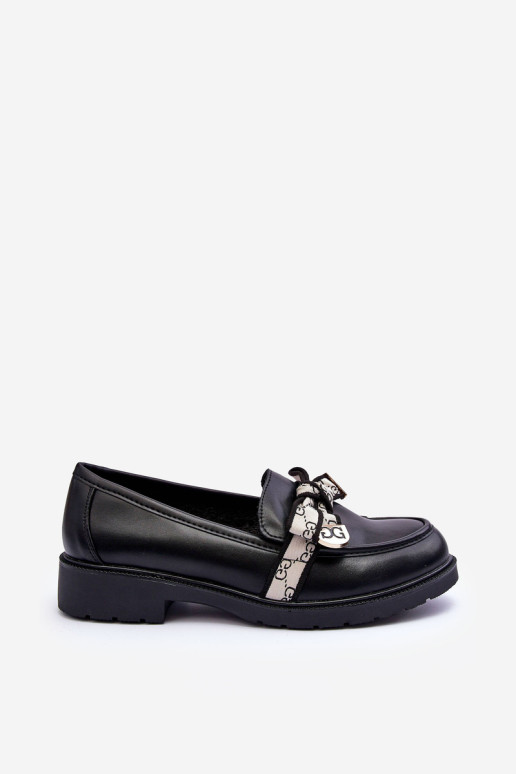 Odiniai Moteriški Brogues Mocasins Juodi S.Barski HY330