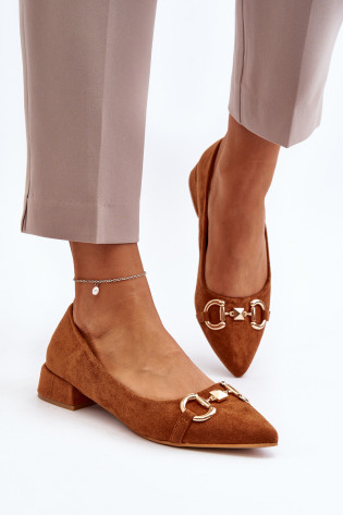 Camel Ethere Suede smailaus piršto baleto buteliai 2
