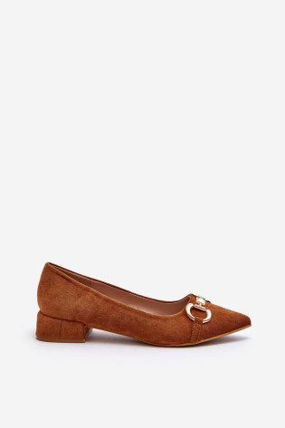 Camel Ethere Suede smailaus piršto baleto buteliai