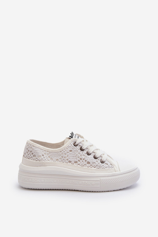 Nėriniuoti moteriški sportbačiai Lee Cooper LCW-23-44-1617 balti