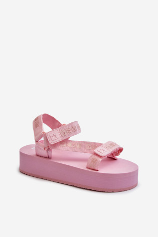 Moteriški sandalai ant Big Star platformos NN274A529 Pink