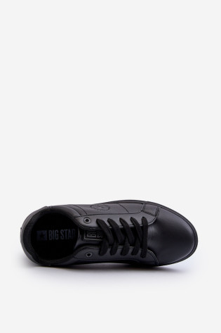 Vyriški žemi sportbačiai Eco Leather Big Star NN174284 juodi 2