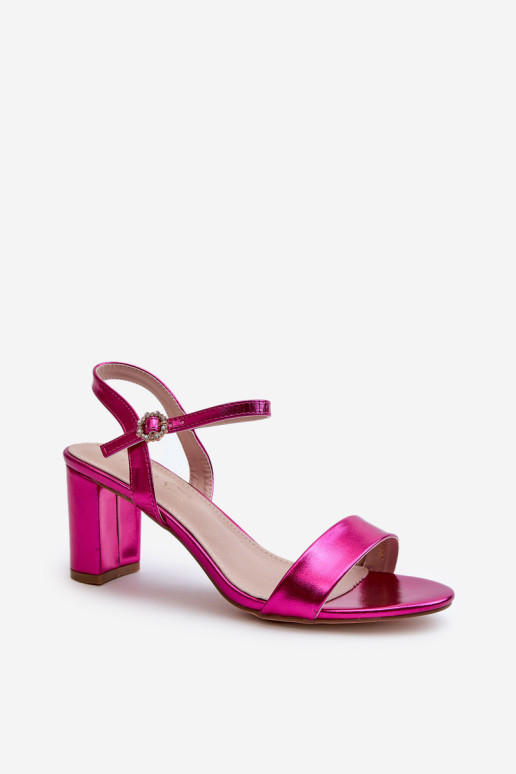 Metalinės aukštakulnės basutės Fuchsia Glindra