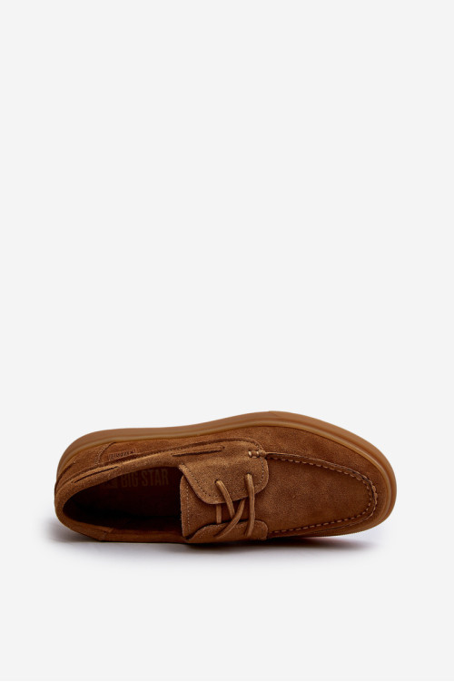 Zomšiniai vyriški Brogues Mocasins Big Star NN174198 Camel