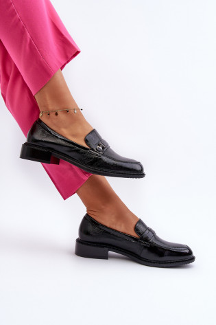 Moteriški Patentiniai Juodi Loafers Nerilaja