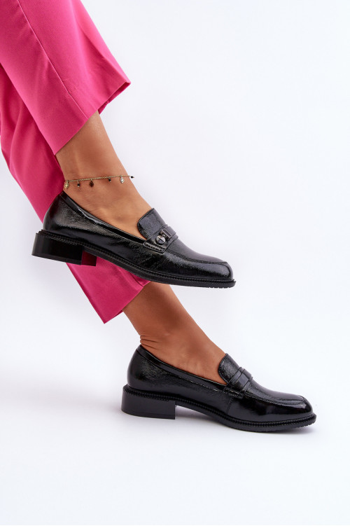 Moteriški Patentiniai Juodi Loafers Nerilaja