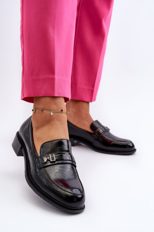 Moteriški Patentiniai Juodi Loafers Nerilaja