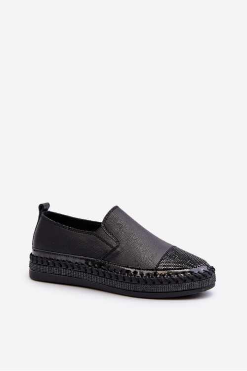 Moteriški odiniai batai ant platformos Black D&A LR370