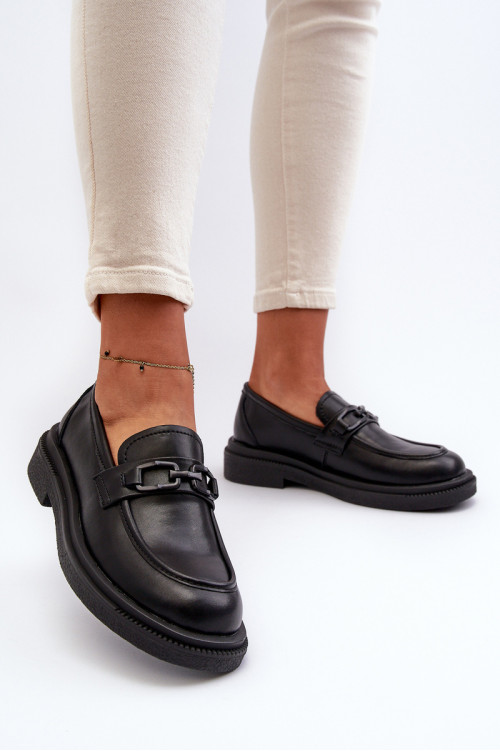 Moteriški odiniai mokasinai Black Keelana