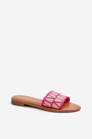 Moteriškos plokščios šlepetės Fuchsia Traivea 2