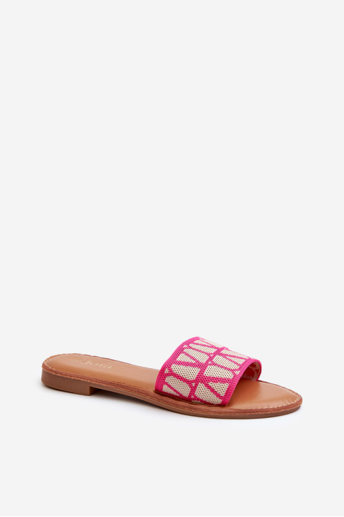 Moteriškos plokščios šlepetės Fuchsia Traivea