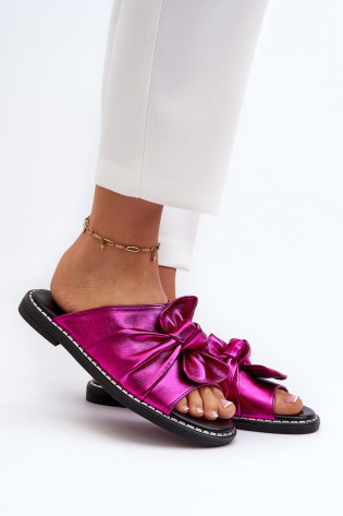 Moteriškos plokščios šlepetės Fuchsia Nelvira