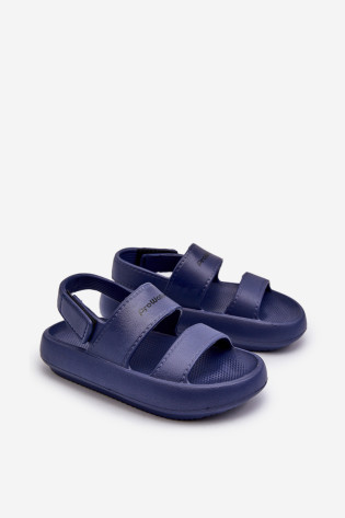 Šviesūs Velcro putplasčio sandalai ProWater PRO-24-05-01K Tamsiai mėlyni 2