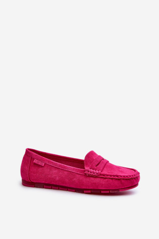 Moteriški ekologiški zomšiniai mokasinai Big Star NN274934 Memory Foam System Fuchsia