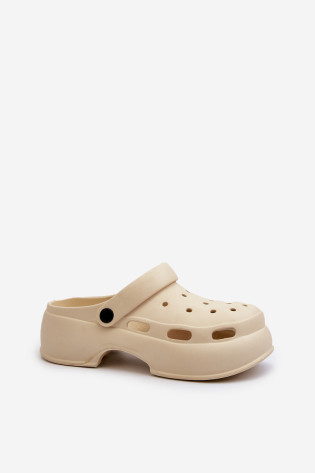Moteriškos putplasčio šlepetės su masyviu padu, Beige Danollia 2