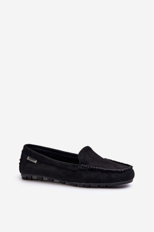 Moteriški mokasinai, pagaminti iš Eco Suede Black Amrutia