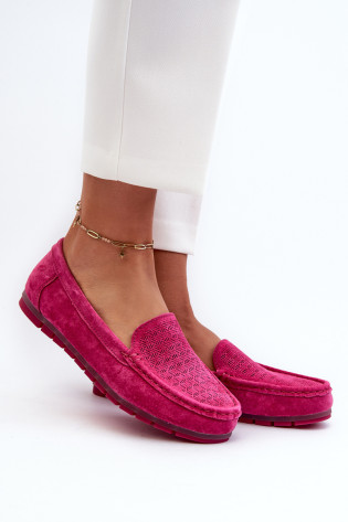 Zomšiniai moteriški mokasinai Fuchsia S.Barski LR755