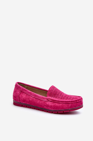 Zomšiniai moteriški mokasinai Fuchsia S.Barski LR755 2