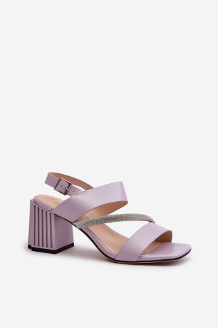 Moteriški elegantiški aukštakulniai sandalai, violetiniai D&A MR38-549 2