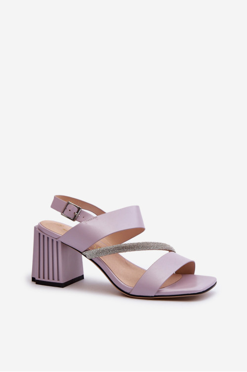 Moteriški elegantiški aukštakulniai sandalai, violetiniai D&A MR38-549