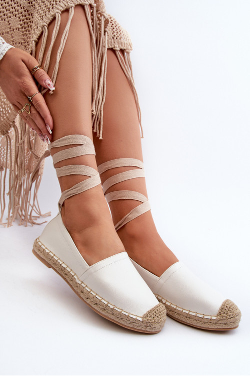 Surištos Eco Odinės Espadrilės Baltos Ismann