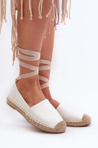 Surištos Eco Odinės Espadrilės Baltos Ismann