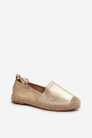 Suvarstytos eko odos Espadrilles Gold Ismann 2