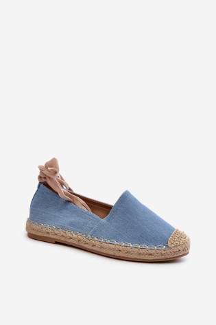 Mėlynos Ismann surištos džinsinės espadrilės 2