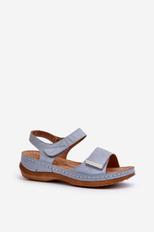 Patogūs moteriški Velcro sandalai, mėlyni Iphiope 2
