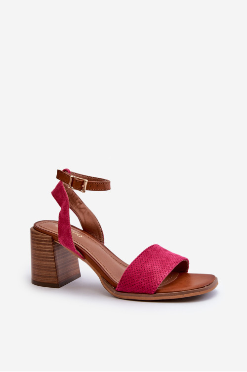 Moteriškos aukštakulnės basutės, pagamintos iš Eco Suede Fuchsia Ronvia