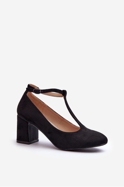 Juodi Raniyah Eco Suede kulnų siurbliai