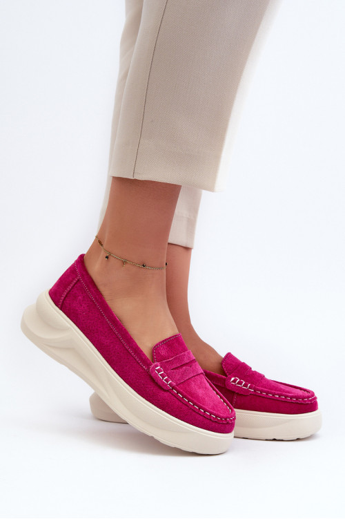 Zomšiniai moteriški mokasinai Fuchsia Filidia