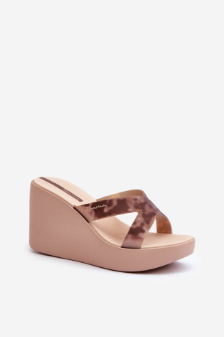 Moteriškos pleištinės šlepetės 83520 Ipanema High Fashion Slide Fem Beige 2