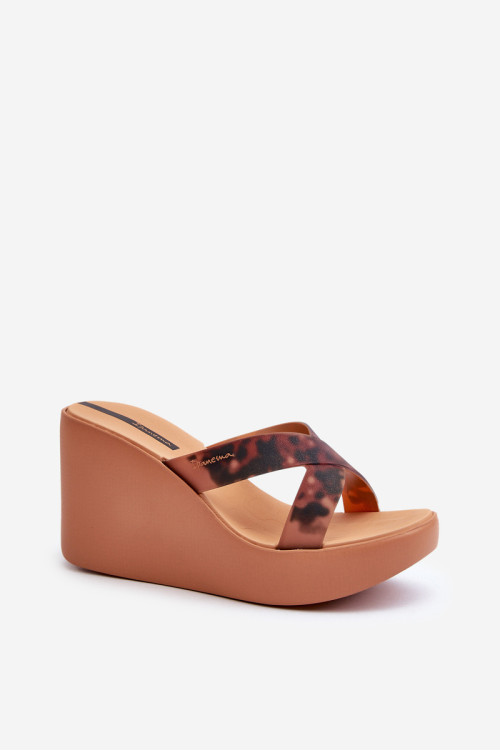 Moteriškos pleištinės šlepetės 83520 Ipanema High Fashion Slide Fem Ruda
