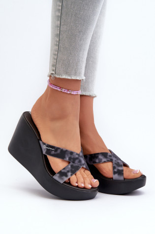 Moteriškos pleištinės šlepetės 83520 Ipanema High Fashion Slide Fem, juodos