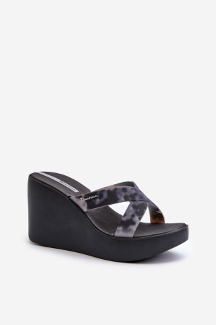 Moteriškos pleištinės šlepetės 83520 Ipanema High Fashion Slide Fem, juodos 2