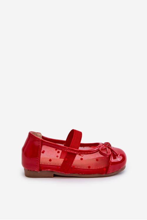 Vaikiški balerinos bateliai su lankeliu, raudoni Jellema