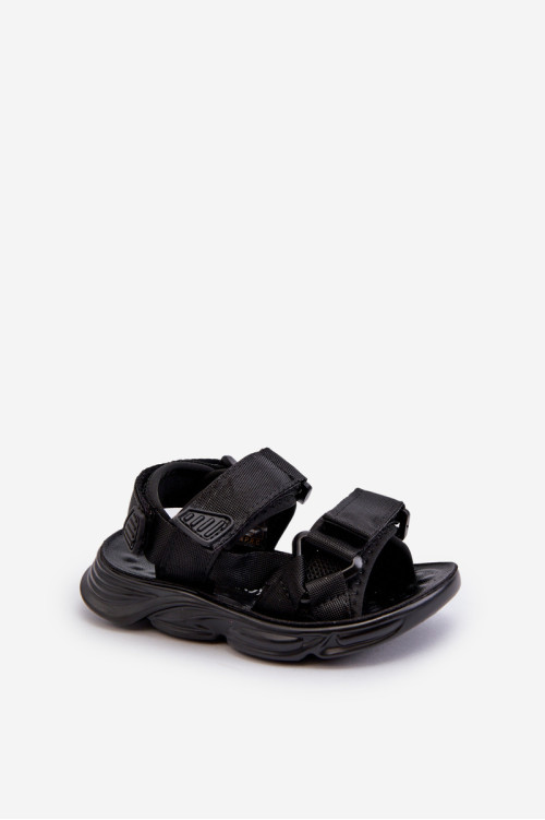 Vaikiškos basutės su Velcro užsegimu, Black Orretta