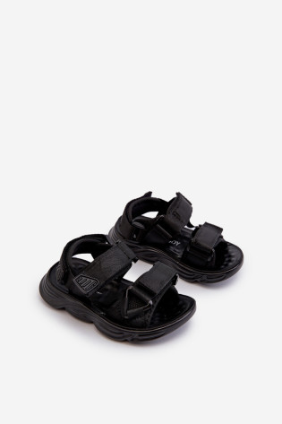Vaikiškos basutės su Velcro užsegimu, Black Orretta