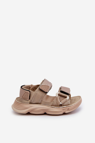 Vaikiškos basutės su Velcro užsegimu, Beige Orretta 2