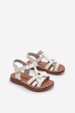 Vaikiškos basutės su Velcro užsegimu, White Marimona