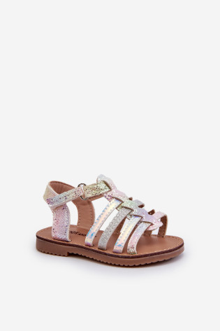 Vaikiški sandalai Gladiator Užsegami lipdukais, Multicolor Radovia