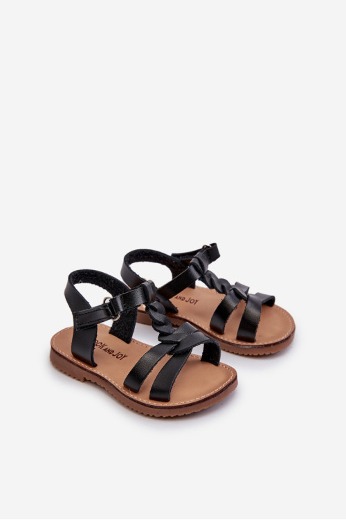 Vaikiškos basutės su Velcro užsegimu, Juodos, Sarniema