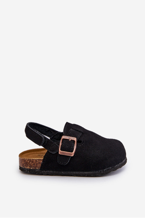 Vaikiškos šlepetės ant kamštinės platformos, Black Vulagia