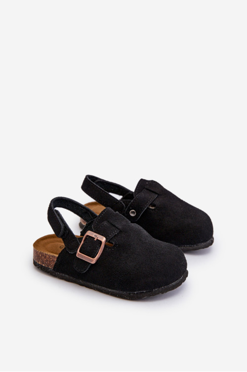 Vaikiškos šlepetės ant kamštinės platformos, Black Vulagia