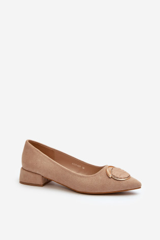 Žemakulniai siurbliai, pagaminti iš Eco Suede S.Barski KV27-037 Beige 2