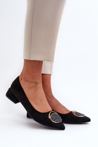Žemakulniai siurbliai iš Eco Suede S.Barski KV27-037 Juoda